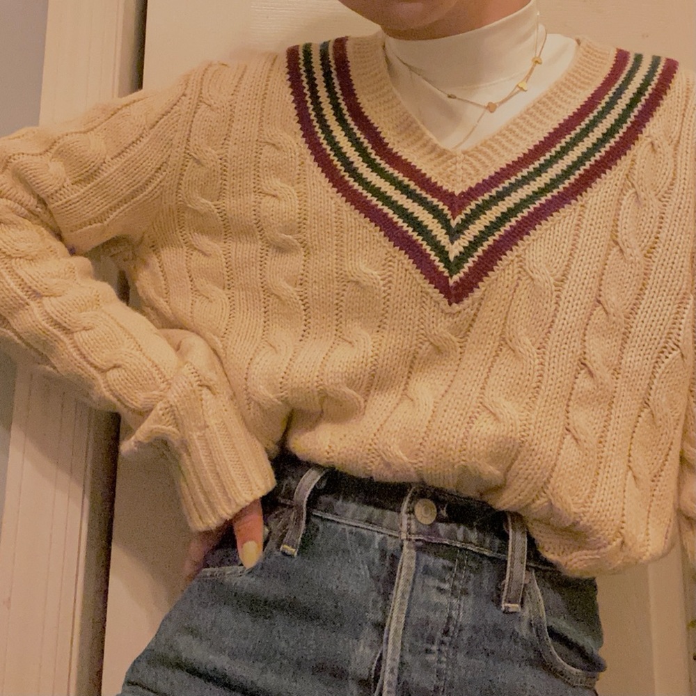 preppy polo sweater